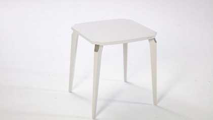 Masuta Cafea de colt Leny, 50x50x54cm, Blat Mdf, Alb BELLONA Masuta de Colt 22LEY3306FDFD
