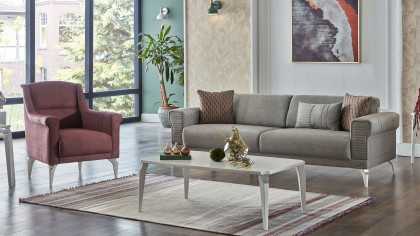 Masuta de Cafea Leny, 69x105x40cm, Blat Mdf, Picior alb BELLONA Masuta de Cafea 22LEY3302FDFD