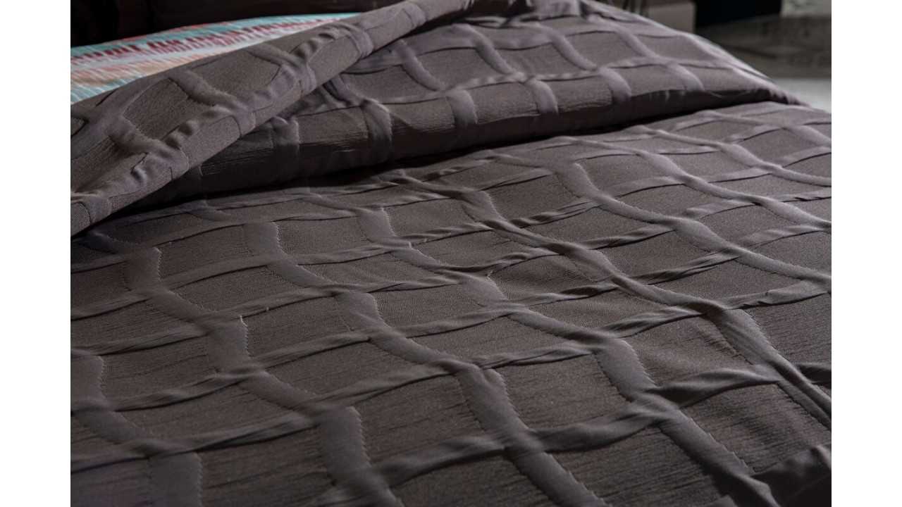 Cuvertura dubla Neva, 250x255cm, culoare Antracit DOQU Cuverturi si Pături 2Q9YTONEVA0020006