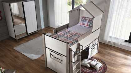 Set Mobilier Tineret Montes, Pat Supraetajat BELLONA Set Mobilier Tineret