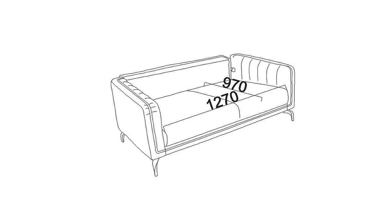 Canapea Extensibila 2 locuri Larissa BELLONA Canapele 20LSS2D00300001