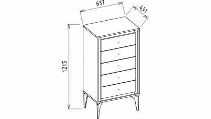 Comoda cu sertare Monaco BELLONA Comoda cu sertare 22MNO2101A19G