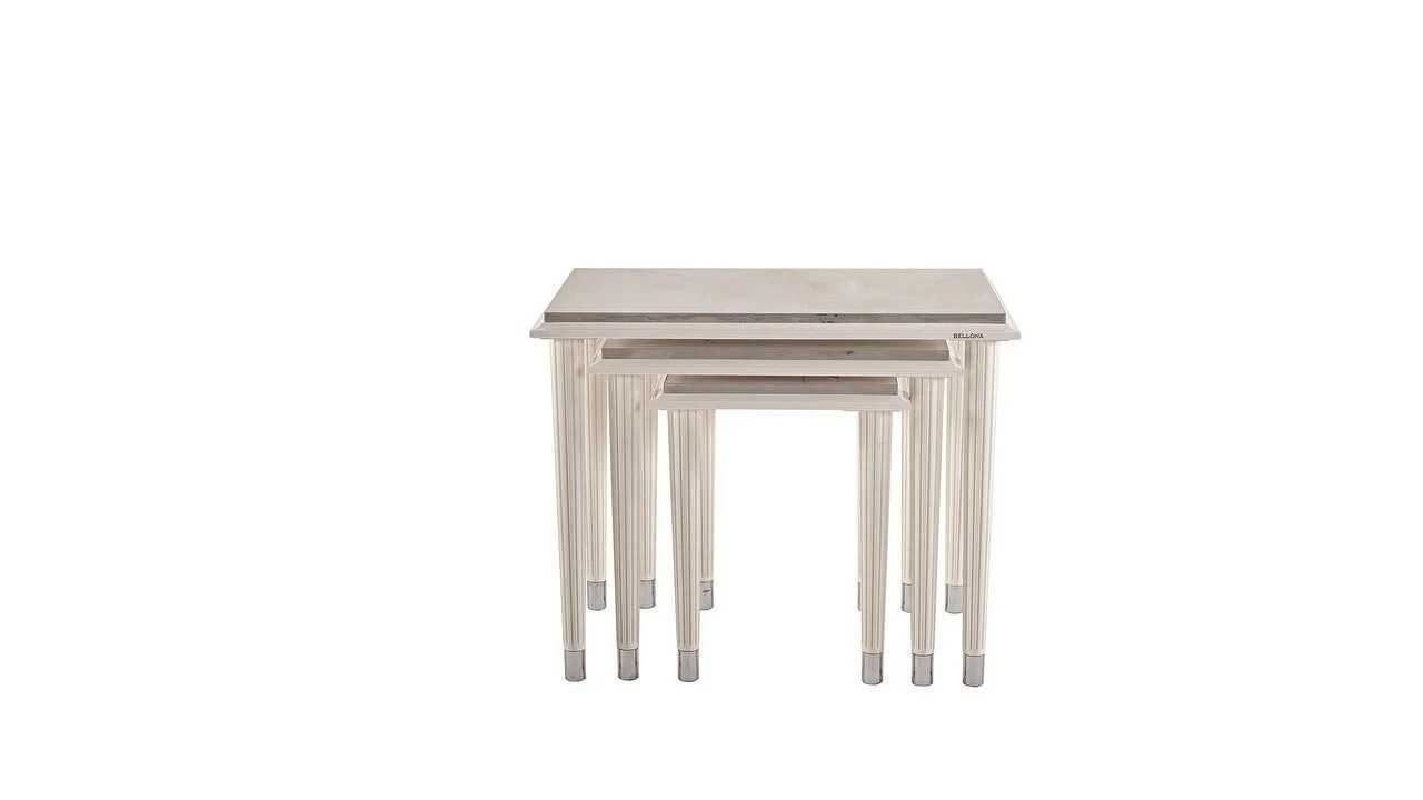 Masute Cafea Zigon Gravita, Fildes, set 3 bucati BELLONA Masuta Zigon 22GTA3304FS2B