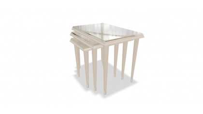 Masute Cafea Zigon Gravita, Fildes, set 3 bucati BELLONA Masuta Zigon 22GTA3304FS2B