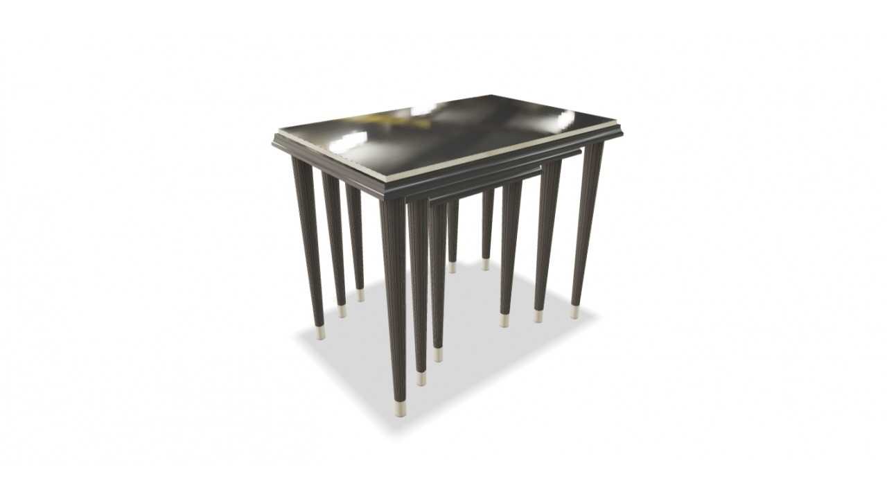 Masute Cafea Zigon Gravita, Antracit, set 3 bucati BELLONA Masuta Zigon SHOWROOM22GTA3304ZEZE
