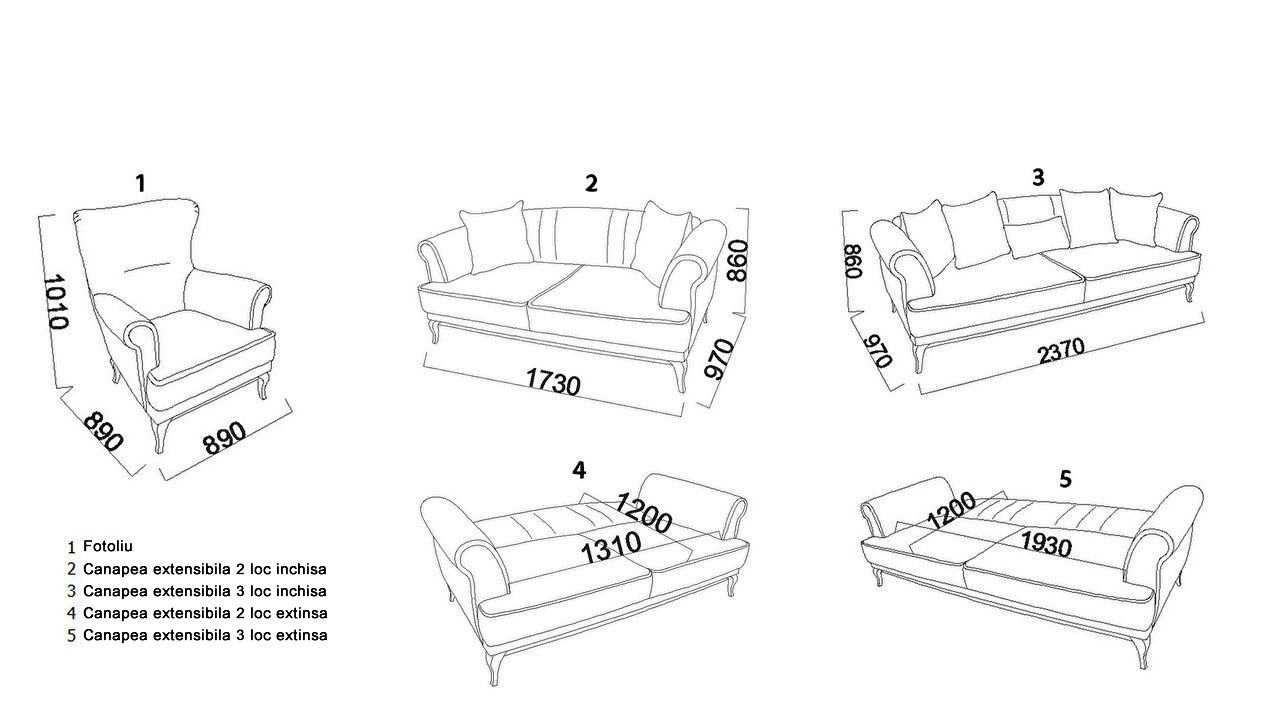 Set Canapea Andera 3+2+1 BELLONA Seturi canapele