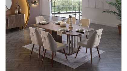 Set Dining Room cu Masa Fixa Mirante BELLONA Seturi Dining Room