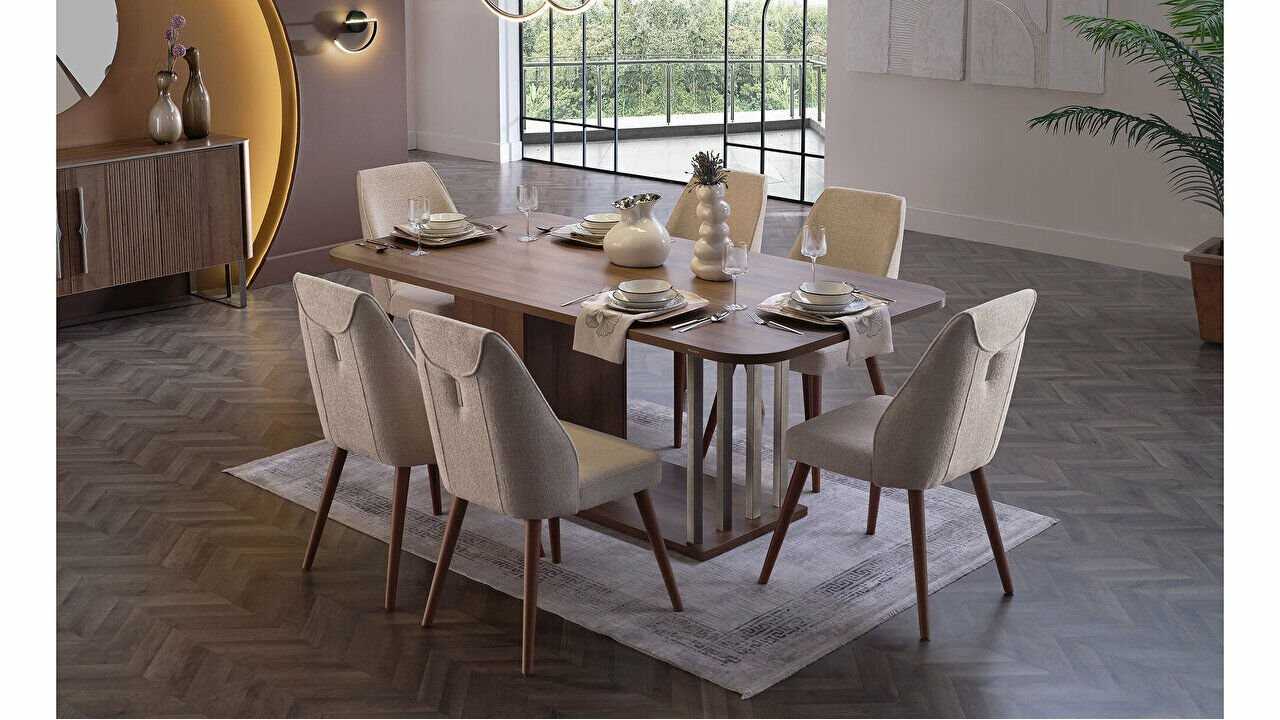 Set Dining Room cu Masa Fixa Mirante BELLONA Seturi Dining Room