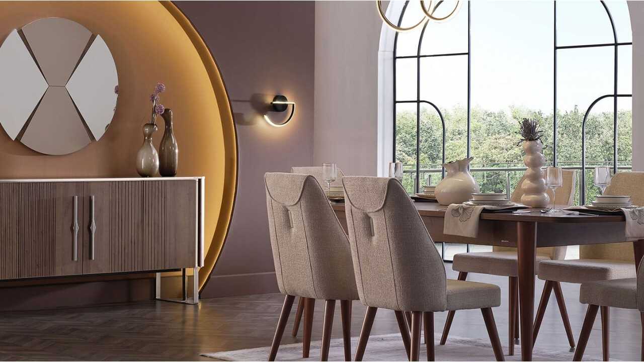 Set Dining Room cu Masa Extensibila Mirante BELLONA Seturi Dining Room