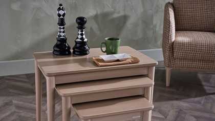 Masute Cafea Zigon Silva, set 3 bucati BELLONA Masuta Zigon 22SVA3304RCRC