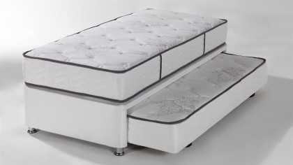 Baza Caprice Baby 90X200 Cu doua saltele, catifea verde - Promo BELLONA Paturi Tapitate SHOWROOM28CPYB600100014+27CAP00902000200