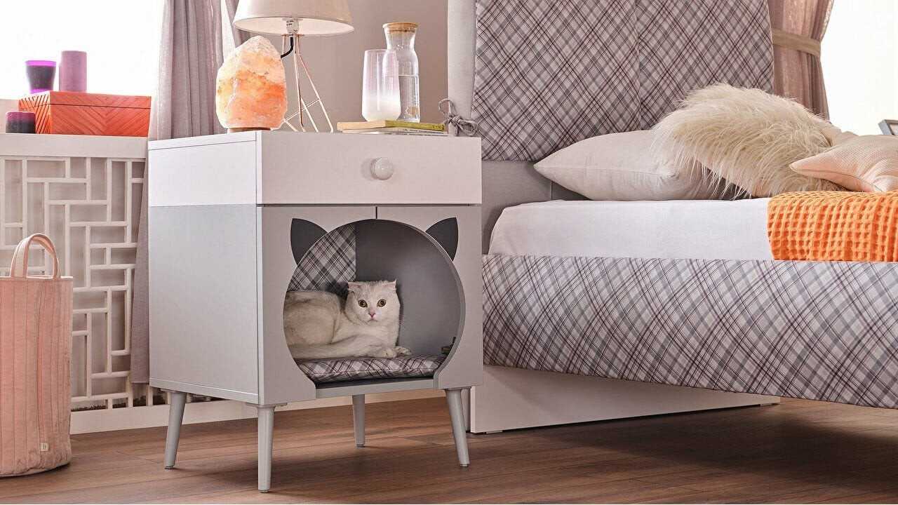 Noptiera cu loc de pisica Tineret Selina BELLONA Mobilier tineret | bebe 22SEA2308TWJ3