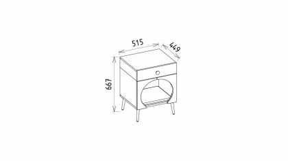 Noptiera cu loc de pisica Tineret Selina BELLONA Mobilier tineret | bebe 22SEA2308TWJ3