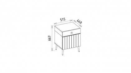 Noptiera Tineret Selina BELLONA Mobilier tineret | bebe 22SEA2307TWJ3