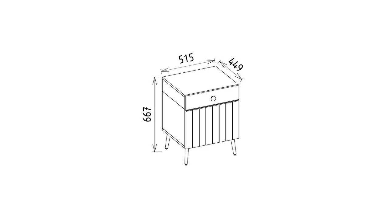 Noptiera Tineret Selina BELLONA Mobilier tineret | bebe 22SEA2307TWJ3