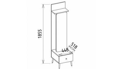 Oglinda verticala de podea Tineret Selina BELLONA Mobilier tineret | bebe 22SEA2404TWJ3