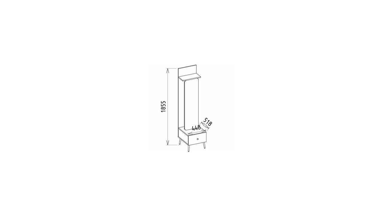 Oglinda verticala de podea Tineret Selina BELLONA Mobilier tineret | bebe 22SEA2404TWJ3
