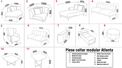 Set Coltar Atlanta (Configurat) BELLONA Coltare