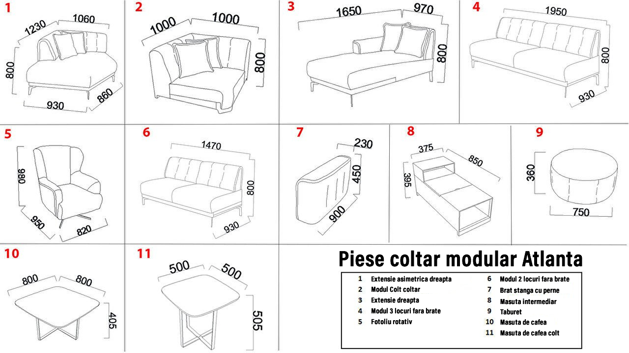 Set Coltar Atlanta (Configurat) BELLONA Coltare