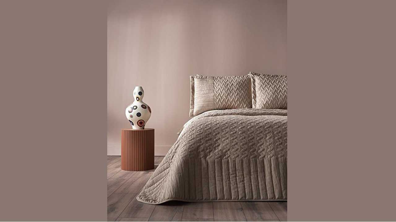 Cuvertura dubla Mirage, 250x260cm, culoare Bej DOQU Cuverturi si Pături 2Q9YTOMRGE0020000