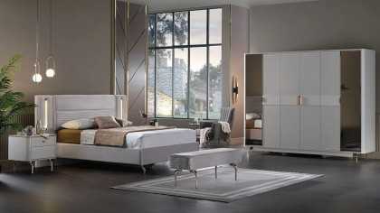 Set Dormitor Larissa cu tablie fara iluminare BELLONA Set Dormitor
