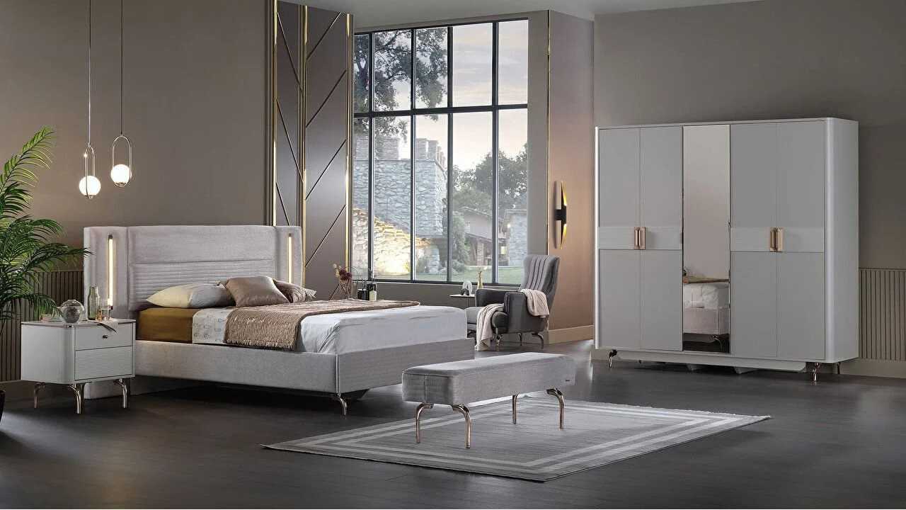 Set Dormitor Larissa cu tablie fara iluminare BELLONA Set Dormitor