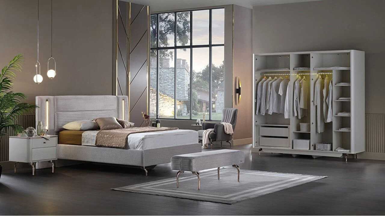 Set Dormitor Larissa cu tablie fara iluminare BELLONA Set Dormitor