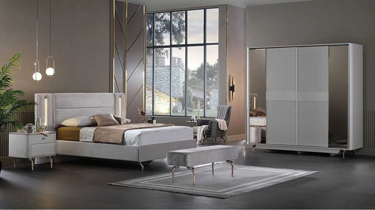Set Dormitor Larissa cu tablie fara iluminare BELLONA Set Dormitor