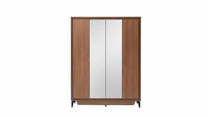 Set Dormitor Monaco, Sifonier 4 usi, Pat 160x200, culoare Nuc Set Dormitor MONACO4USI160x200