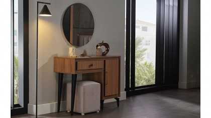 Set Dormitor Monaco, Sifonier 4 usi, Pat 160x200, culoare Nuc Set Dormitor MONACO4USI160x200