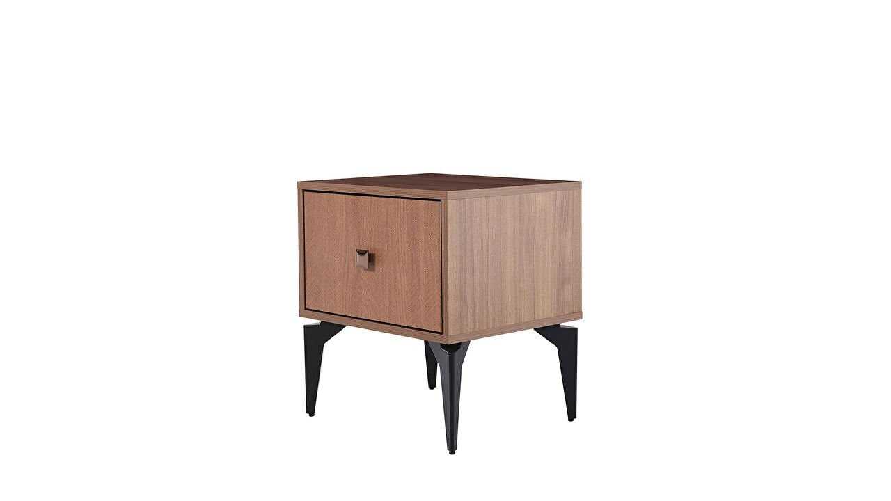 Set Dormitor Monaco, Sifonier 5 usi, Pat 160x200, culoare Nuc Set Dormitor SHOWROOMDORMONACO5USI160