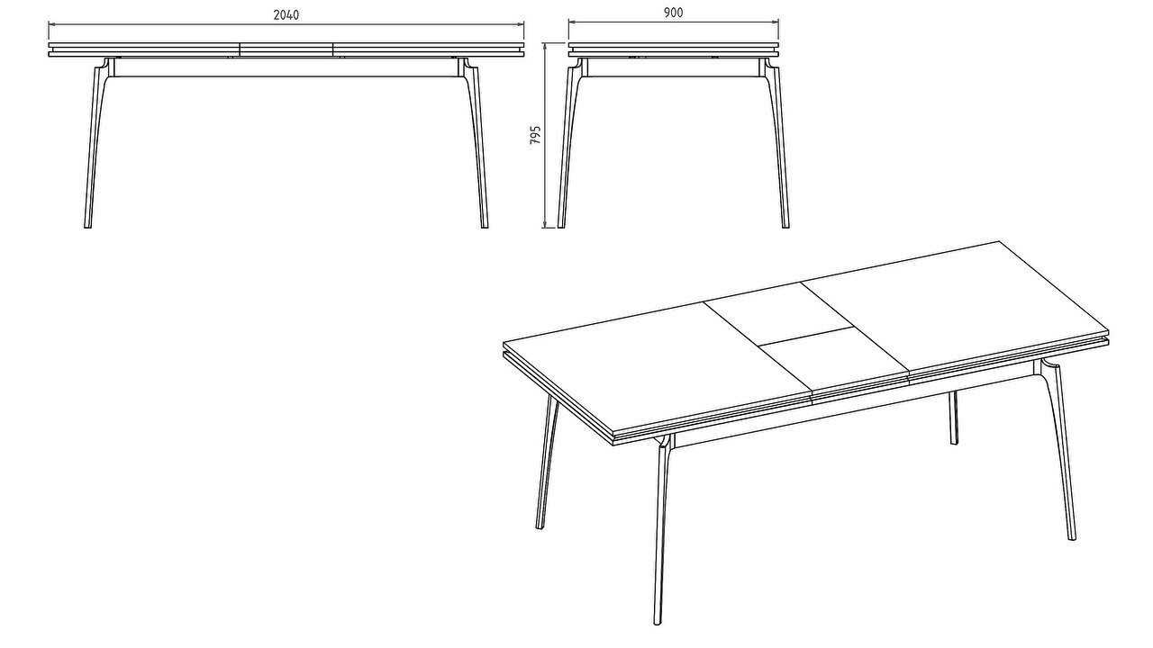 Set Dining Room Loretto cu scaun picior metalic, masa extensibila Seturi Dining Room SHOWROOMDININGLORETTOKREM/ANTRASIT