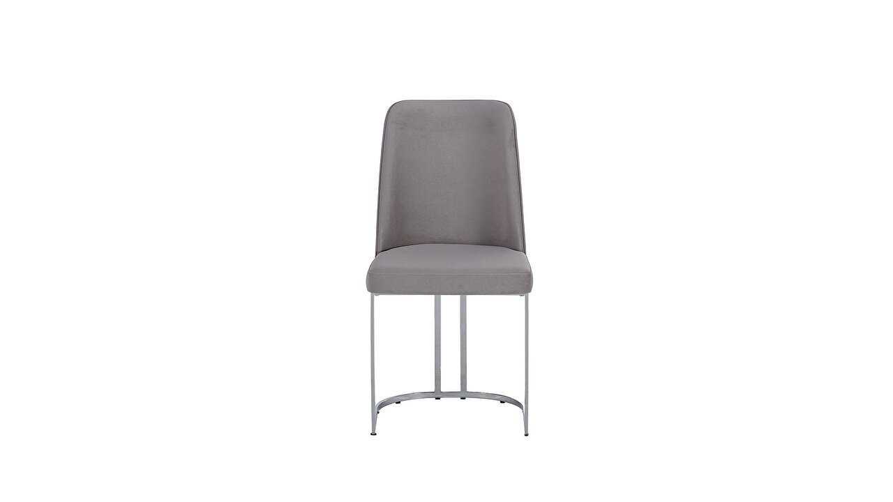 Set Dining Room Loretto cu scaun picior metalic, masa extensibila Seturi Dining Room SHOWROOMDININGLORETTOKREM/ANTRASIT