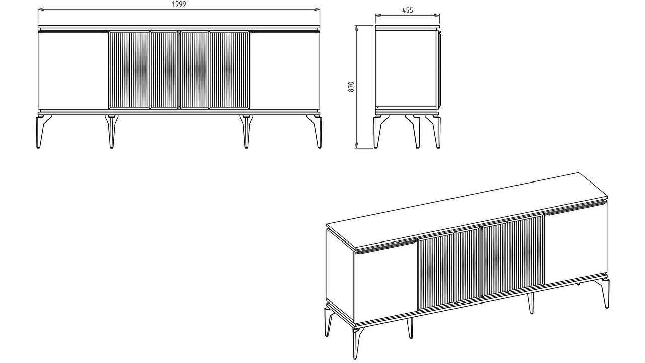Set Dining Room Loretto cu scaun picior metalic, masa extensibila Seturi Dining Room SHOWROOMDININGLORETTOKREM/ANTRASIT