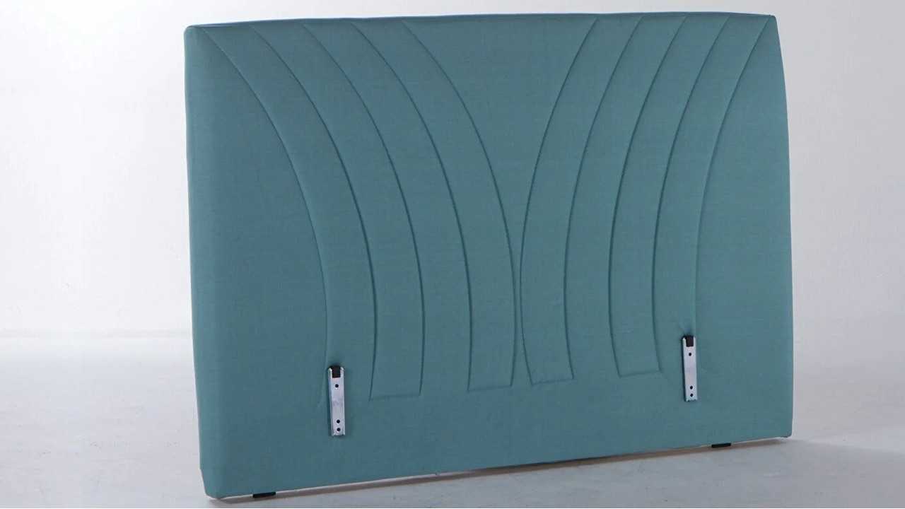 Pat tapitat cu lada de depozitare Verso, 160x200cm, culoare Verde, picior culoare nuc BELLONA Paturi tapitate cu lada - LA CO...