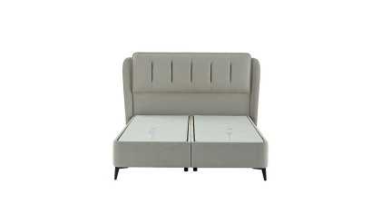 Pat tapitat cu lada si somiera rabatabila Premium Line 150x200, culoare Verde, Picior Negru BELLONA Paturi tapitate cu lada -...