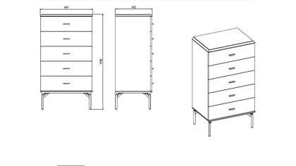 Comoda cu sertare Havana BELLONA Comoda cu sertare 22HVN2101QSZE