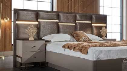 Set Dormitor Veronica cu tablie cu iluminare BELLONA Set Dormitor