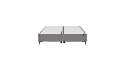 Pat tapitat cu lada si somiera rabatabila Hybrid Sleep 160x200, culoare Gri, Picior Negru BELLONA Paturi tapitate cu lada - L...