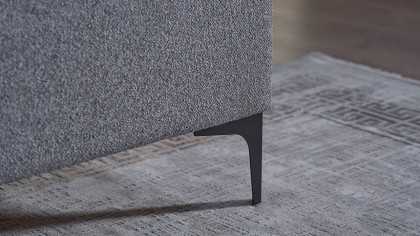 Pat tapitat cu lada si somiera rabatabila Hybrid Sleep 160x200, culoare Gri, Picior Negru BELLONA Paturi tapitate cu lada - L...