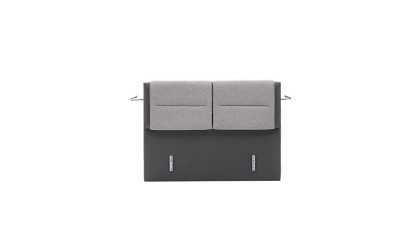 Pat tapitat cu lada si somiera rabatabila Hybrid Sleep 150x200cm, culoare Gri, Picior Negru BELLONA Paturi tapitate cu lada -...