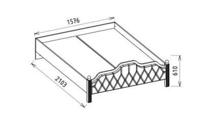Set Dormitor Andera, Pat 160x200, Sifonier 5 usi, Alb - Nuc Set Dormitor DORMANDERA160,5USI