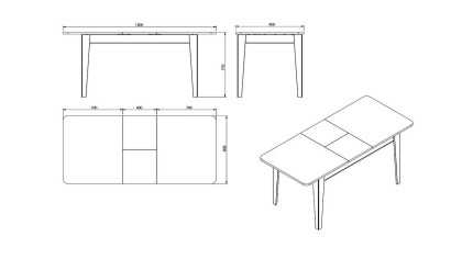 Masa Extensibila Mini Majer BELLONA Masa 22MJR3156FDFD