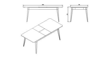 Set Dining Room cu masa extensibila Napoli Seturi Dining Room