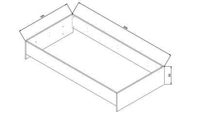 Set mobilier Tineret cu Birou standard Arles Set Mobilier Tineret
