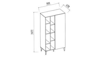 Set mobilier Tineret cu Birou standard Arles Set Mobilier Tineret