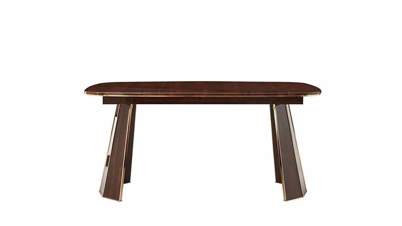 Set Dining Room cu masa extensibila Plaza, culoare Nuc Seturi Dining Room SHOWROOMPLAZADININGCEVIZ