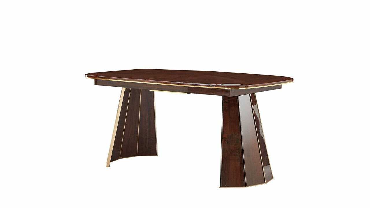 Set Dining Room cu masa extensibila Plaza, culoare Nuc Seturi Dining Room SHOWROOMPLAZADININGCEVIZ