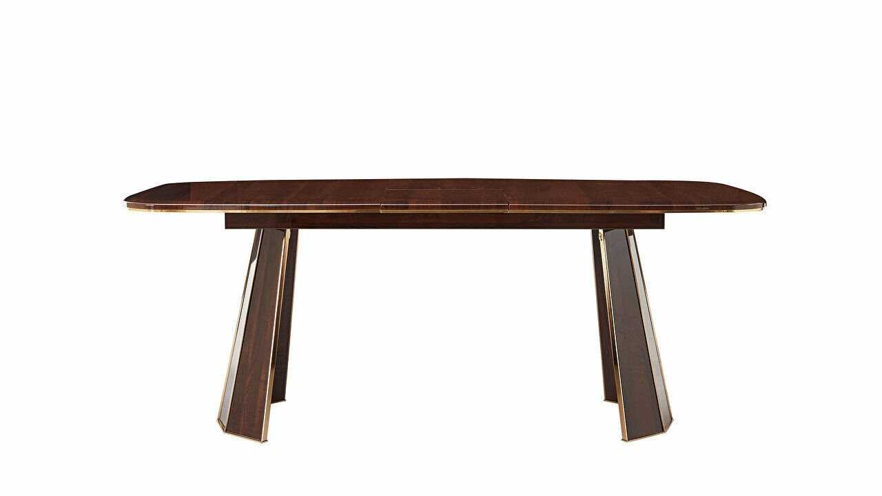 Set Dining Room cu masa extensibila Plaza, culoare Nuc Seturi Dining Room SHOWROOMPLAZADININGCEVIZ