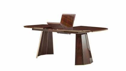 Set Dining Room cu masa extensibila Plaza, culoare Nuc Seturi Dining Room SHOWROOMPLAZADININGCEVIZ